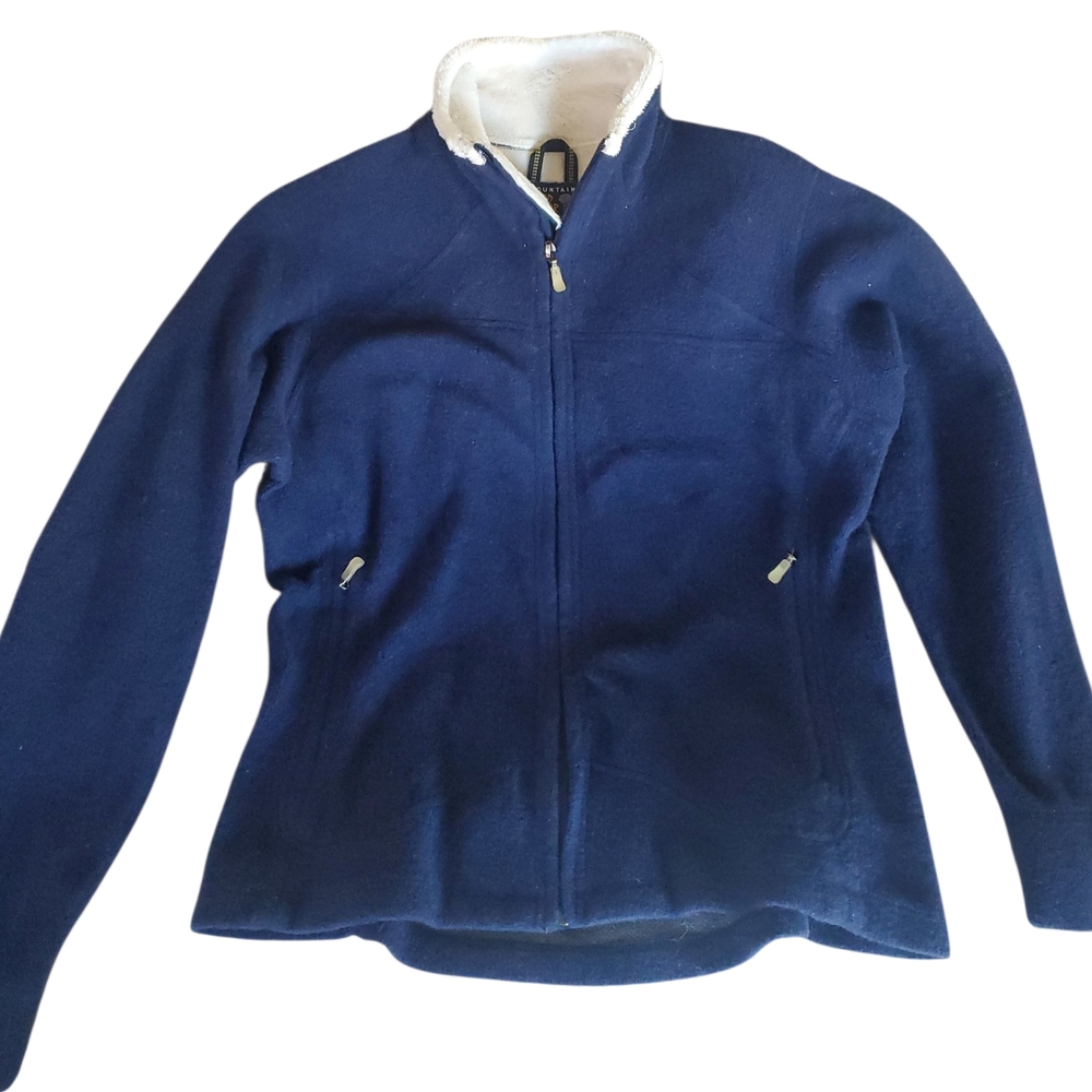 Women's Mountain Hardwear Blue Wool Jacket Size Small
